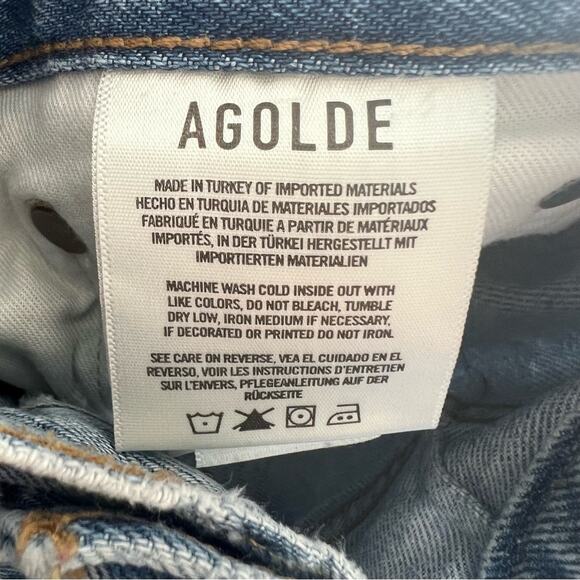 Agolde The Mid Rise Relaxed Bootcut Frayed Hem Size 28 - Picture 10 of 14